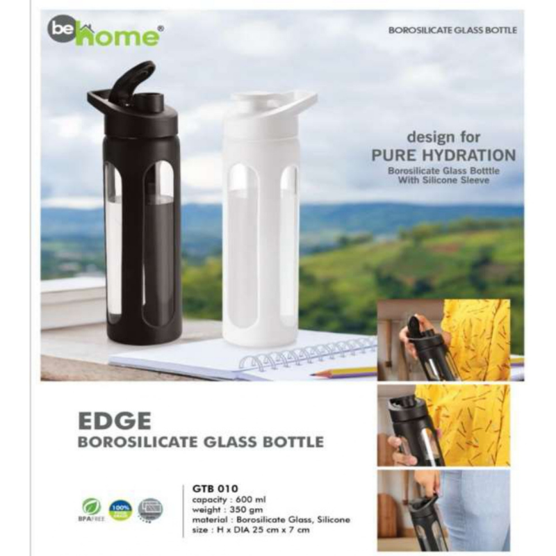 Edge Borosilicate Glass Bottle